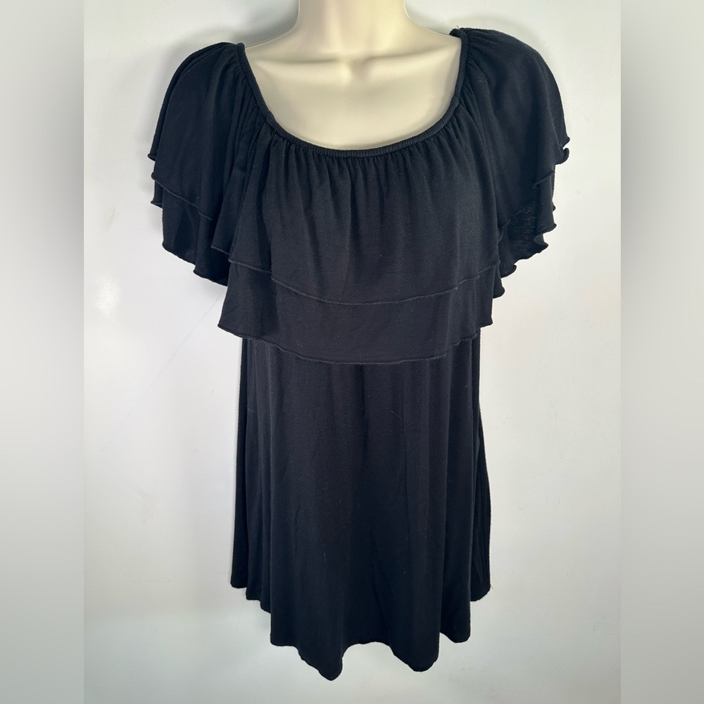 Chelsea & Theodore women’s black flowy blouse women’s size large
